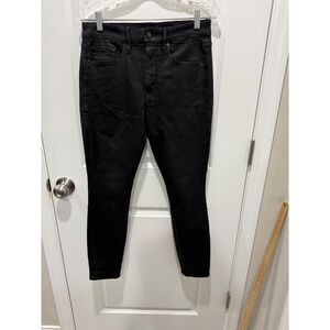 Good American Womens Skinny Jeans Coated Good Legs Black 10/30